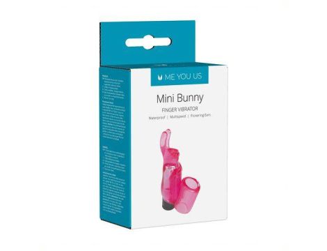 Wibrator- Me You Us Mini Bunny Finger Vibrator Pink - 3