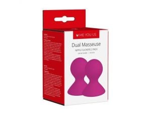 Pompka- Me You Us Dual Masseuse Silicone Nipple Suckers 2 Pack Purple - image 2