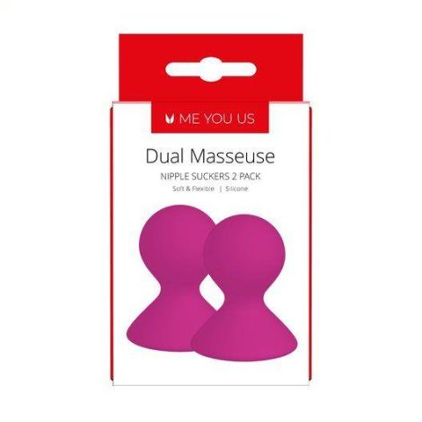 Pompka- Me You Us Dual Masseuse Silicone Nipple Suckers 2 Pack Purple