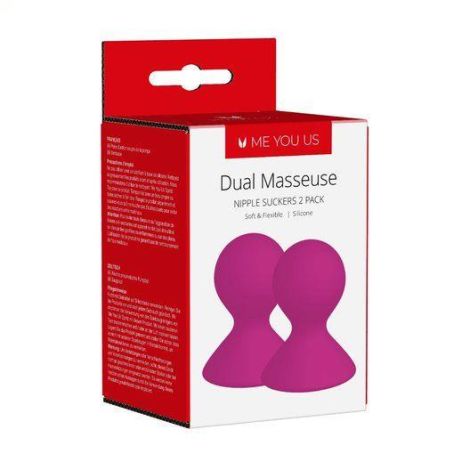 Pompka- Me You Us Dual Masseuse Silicone Nipple Suckers 2 Pack Purple - 2