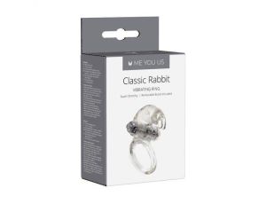 Pierścień- Me You Us Classic Rabbit Cock Ring Transparent - image 2