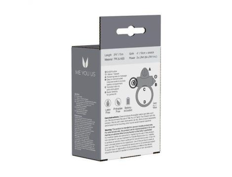 Pierścień- Me You Us Classic Rabbit Cock Ring Transparent - 3