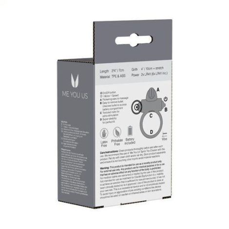 Pierścień- Me You Us Classic Rabbit Cock Ring Transparent - 3