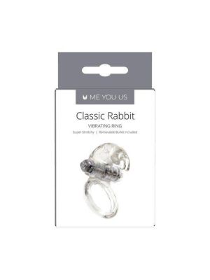 Pierścień- Me You Us Classic Rabbit Cock Ring Transparent