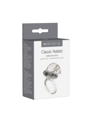 Pierścień- Me You Us Classic Rabbit Cock Ring Transparent - image 2