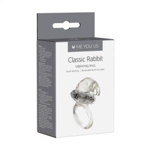 Pierścień- Me You Us Classic Rabbit Cock Ring Transparent - image 2