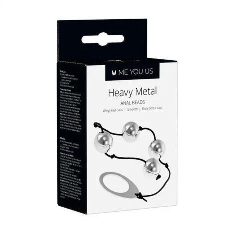 Kulki- Me You Us Heavy Metal Anal Beads Silver - 3