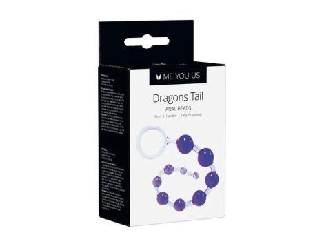 Plug/kulki- Me You Us Dragonz Tail Anal Beads Violet - 2