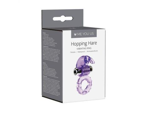 Pierścień- Me You Us Hopping Hare Cock Ring Purple - 3