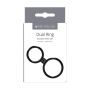 Pierścień- Me You Us Dual Ring Cock Ring Black - 3