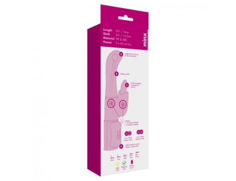 Wibrator- G Tongue Rabbit Vibrator Pink OS - 4