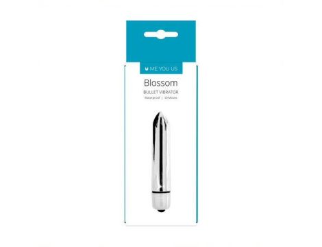 Wibrator- Me You Us Blossom 10 Mode Bullet Vibrator Silver - 2