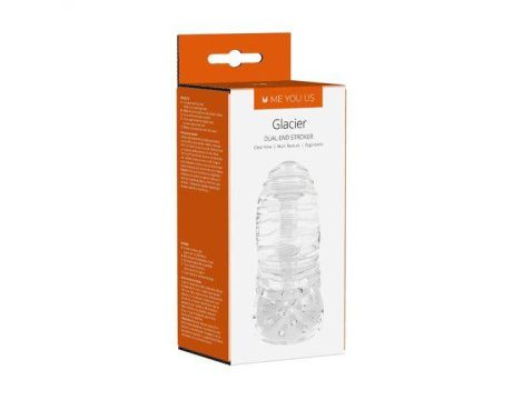 Masturbator- Me You Us Glacier Dual End Stroker Male Masturbator Transparent - 2