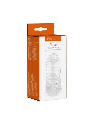 Masturbator- Me You Us Glacier Dual End Stroker Male Masturbator Transparent - image 2