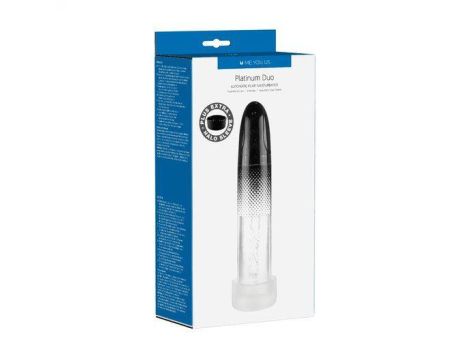 Me You Us Platinum Duo Automatic Pump Masturbator Clear/Black - 5