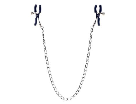 Stymulator- Squeeze N Please Nipple Chain Silver - 2