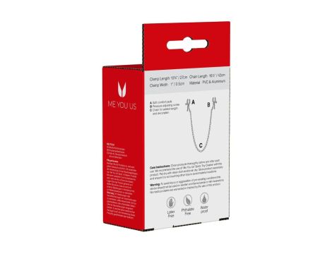 Stymulator- Squeeze N Please Nipple Chain Silver - 4