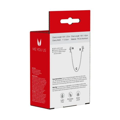 Stymulator- Squeeze N Please Nipple Chain Silver - 4