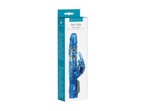 Me You Us Twin Turbo Rabbit Vibrator Blue