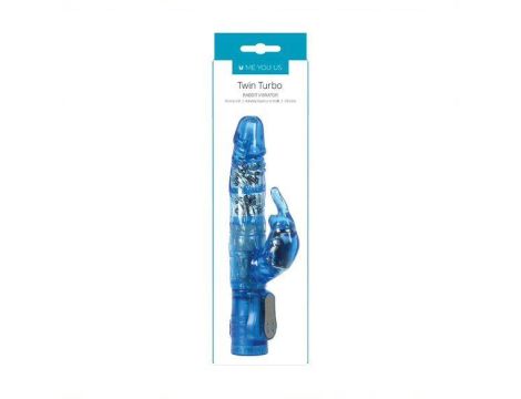 Me You Us Twin Turbo Rabbit Vibrator Blue - 4