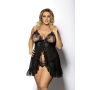 FOLI black chemise L+ ( czarna halka ) - 4