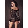 Bielizna-Lynette black chemise L (halka&string) - 2