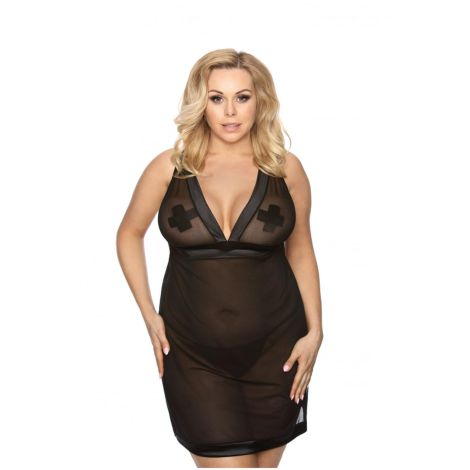 Samara black chemise XL+ ( czarna halka )