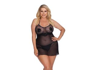 LIVA black chemise XL+ (czarna halka) - image 2