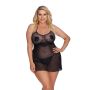 LIVA black chemise XL+ (czarna halka) - 2