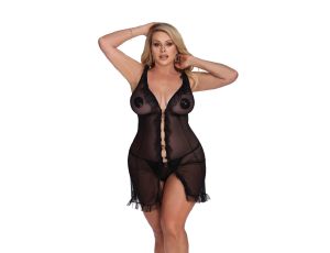 DIXIE black chemise XXL+ (czarna halka) - image 2