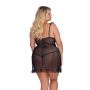 DIXIE black chemise XXL+ (czarna halka) - 4