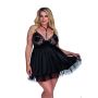 CYLA black chemise XL+ (XXL/XXXL) czarna halka - 2