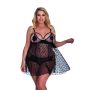 YULIA L+ (XL/XXL) BLACK CHEMISE/CZARNA HALKA - 2