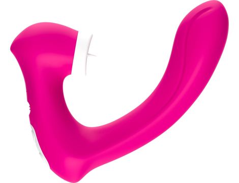 Stymulator silicone 2*9 vibration function Rose Red