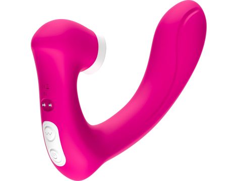 Stymulator silicone 2*9 vibration function Rose Red - 4