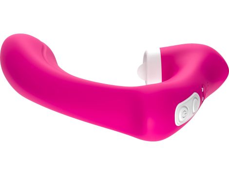 Stymulator silicone 2*9 vibration function Rose Red - 8