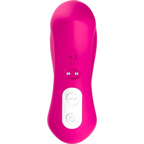 Stymulator silicone 2*9 vibration function Rose Red - 2