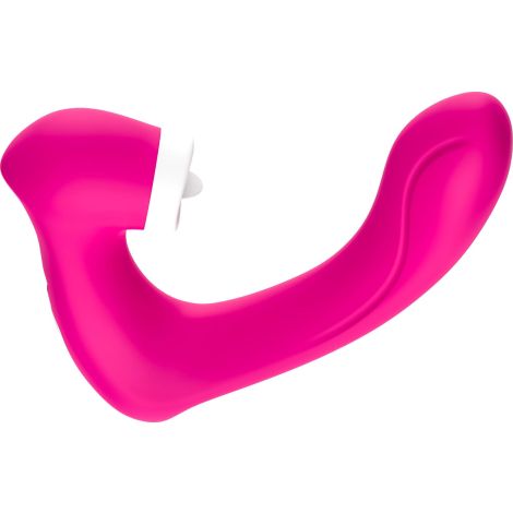 Stymulator silicone 2*9 vibration function Rose Red - 5