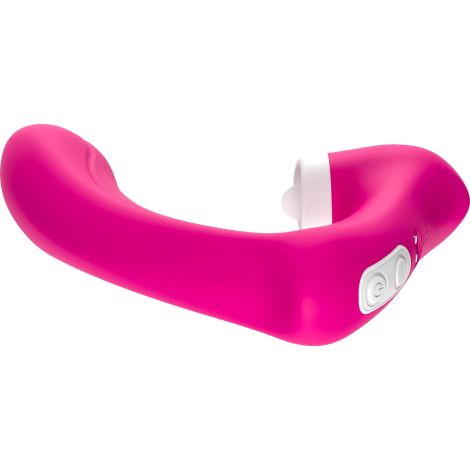 Stymulator silicone 2*9 vibration function Rose Red - 8