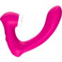 Stymulator silicone 2*9 vibration function Rose Red - 2