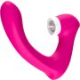 Stymulator silicone 2*9 vibration function Rose Red - 8