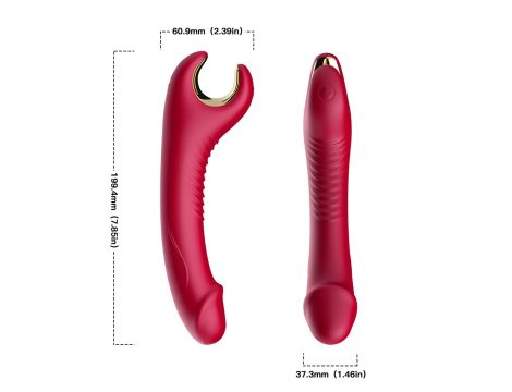 Stymulator silicone 9 vibration function Red - 6