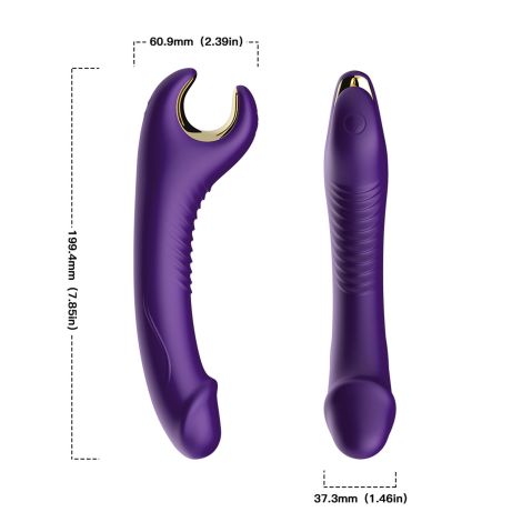 Stymulator  silicone 9 vibration function Purple - 7