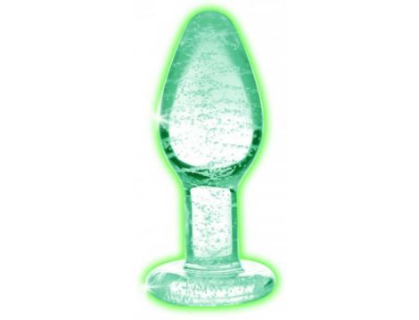 Glow in the dark glass anal plug