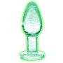 Glow in the dark glass anal plug - 2