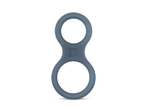 Boners Silicone Cock Ring And Ball Stretcher - Grey