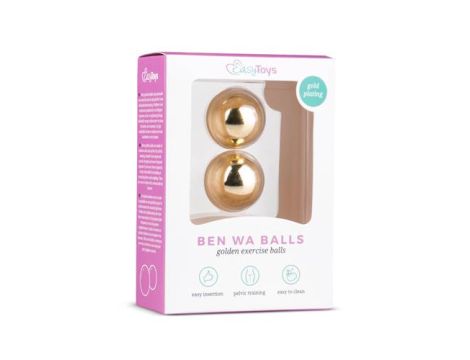 Gold ben wa balls - 25mm - 2