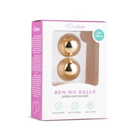 Gold ben wa balls - 25mm - 2