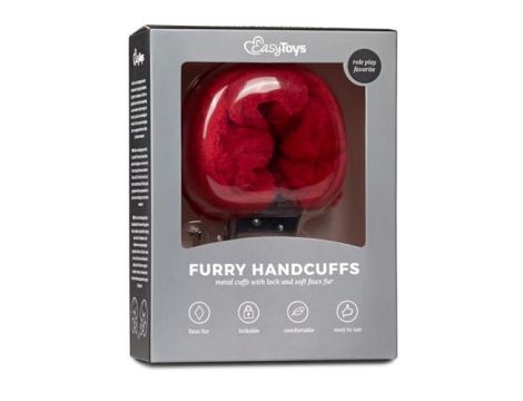 Kajdanki-Furry Handcuffs - Red