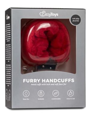 Kajdanki-Furry Handcuffs - Red